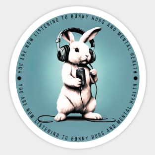 Bunny Headphones Microphone Sticker